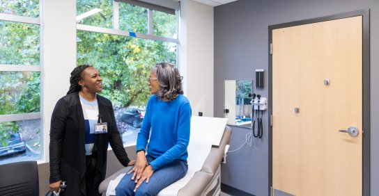 Doctor with her patient