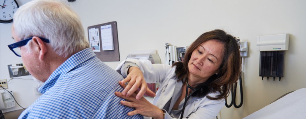 Doctor examining patient 