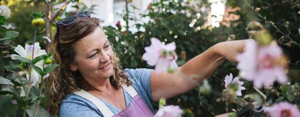 Image of woman gardening